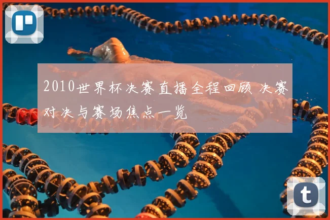 2010世界杯决赛直播全程回顾 决赛对决与赛场焦点一览